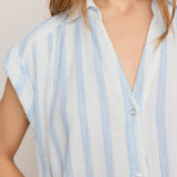 Shellbound Striped Gauze Dress