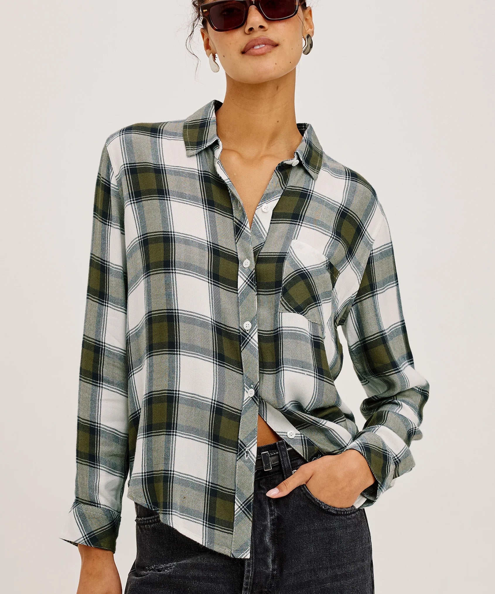 Hunter Shirt : Olive Ivory