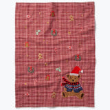 Beary Christmas Embroidered Tea Towel
