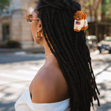 Hand-Painted Americana Puppy Claw Clip | Eco-Friendly