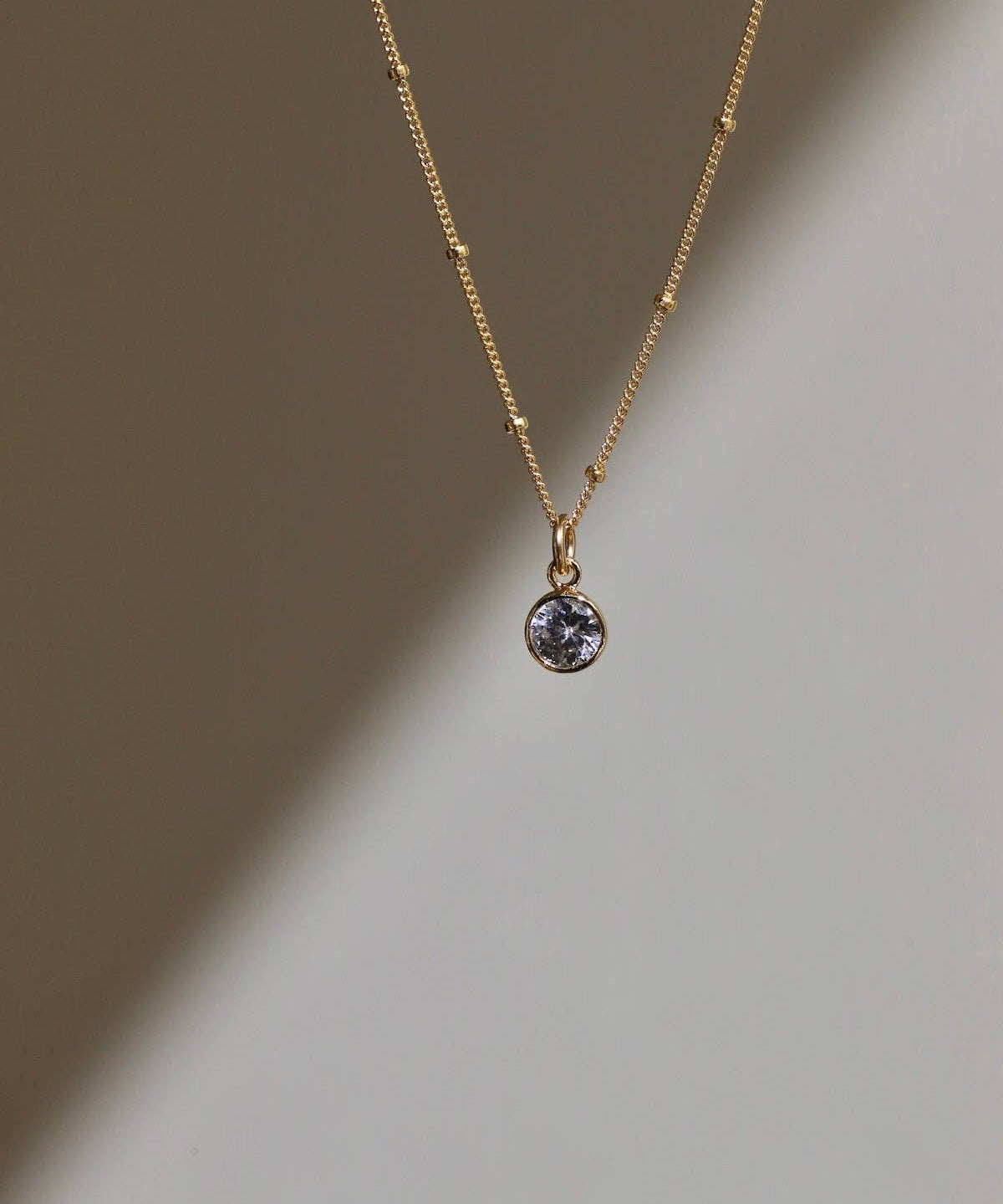 Penelope Round Bezel Necklace