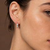 Lumi CZ Cluster Earrings : Silver