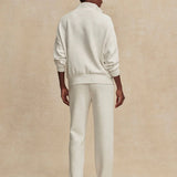The Rolled Cuff Pant 25" Ivory Marl