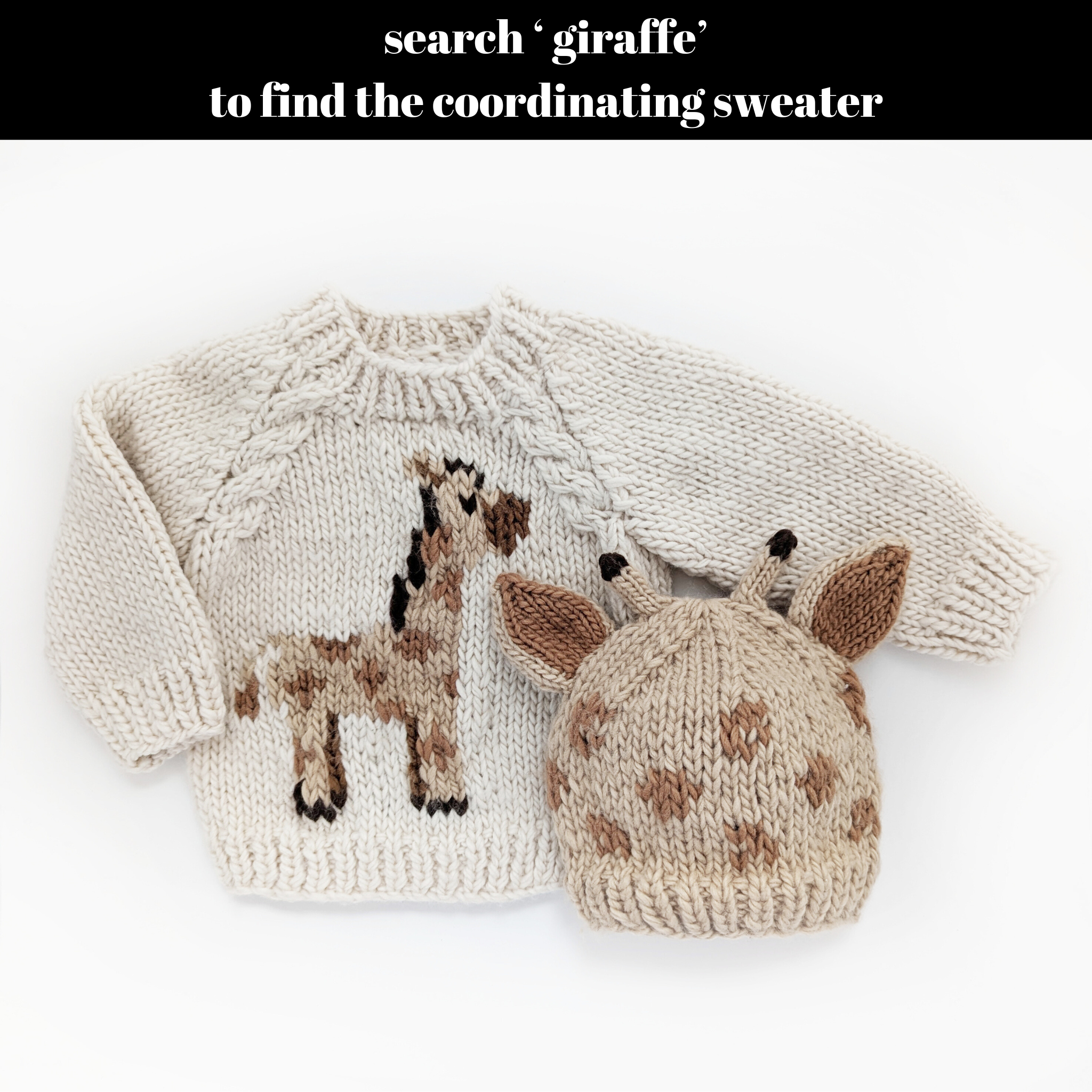 Giraffe Beanie Hat for Baby & Kids