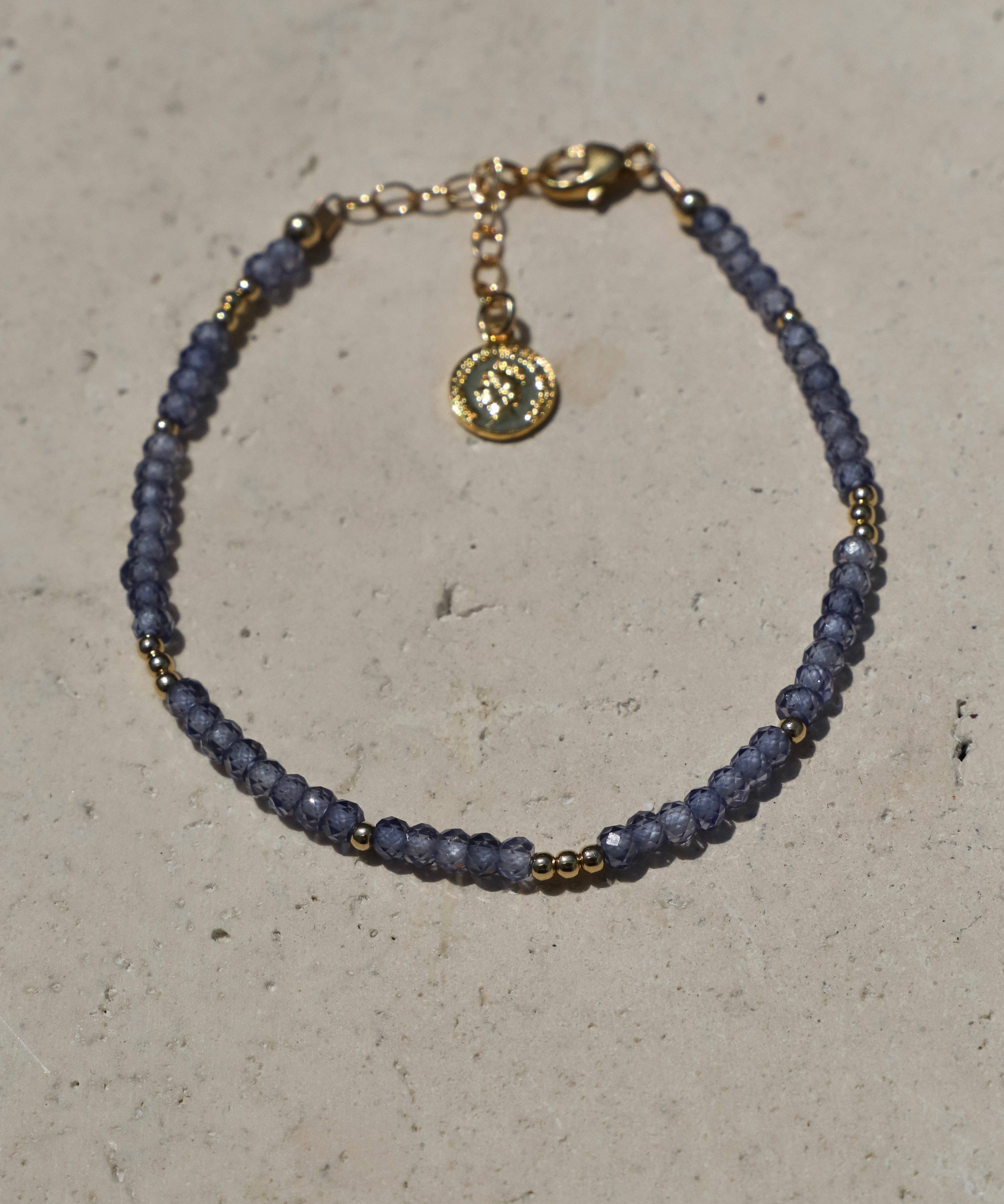 Tanzanite Beaded Bracelet