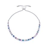 Harmony Silver & Rainbow Fluorite Gemstone Bracelet
