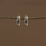 Penny CZ Star Hoops: Silver