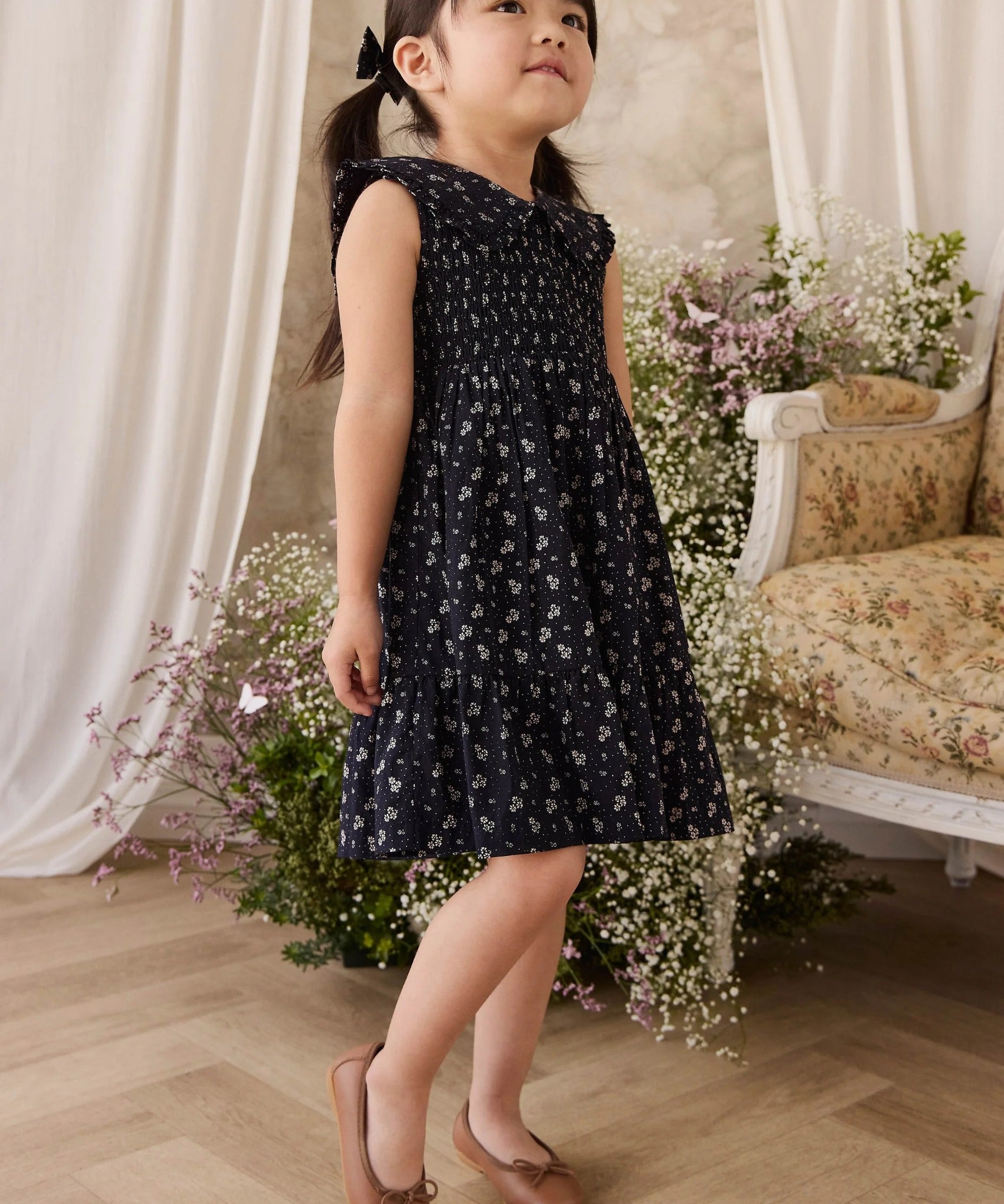 Organic Cotton Christabel Dress - Maisie Navy