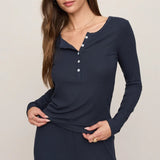 Just Right Rib Long Sleeve - Eclipse