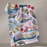 Greetings From Michigan Tea Towel