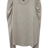 Shirred Sleeve Top- Stripe