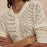 Pembroke Knit Cardigan || Egret