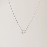 Juno Necklace Silver + Opal