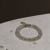 Champagne Crystal Double Wrap Bracelet