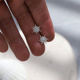Opal Star Studs : Silver