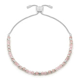 Mystical Rose Quartz Silver Bracelet