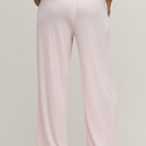 Pointelle Rib Pant with Scallop Trim : Pink Sand