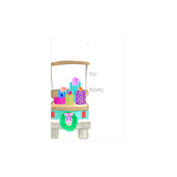 Holiday Golf Cart Gift Tags