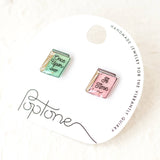 Book Stud Earrings