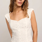 Emrie Eyelet Cropped Top