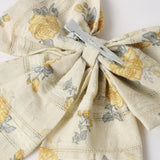 Oversized Bow || Lemon Ditsy Flower