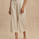 Ellison Crop Wide-Leg Pant 24" - Birch Marl