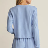 Lovely Pointelle Top : Ice Blue