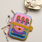 Beaded Sardine Coin Purse Keychain