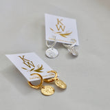Petite Coin Huggie Earrings