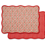 Holly Jolly Quilted Cotton Placemats, Set of 4