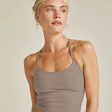 Spacedye Slim Racerback Cropped Tank : Birch Heather