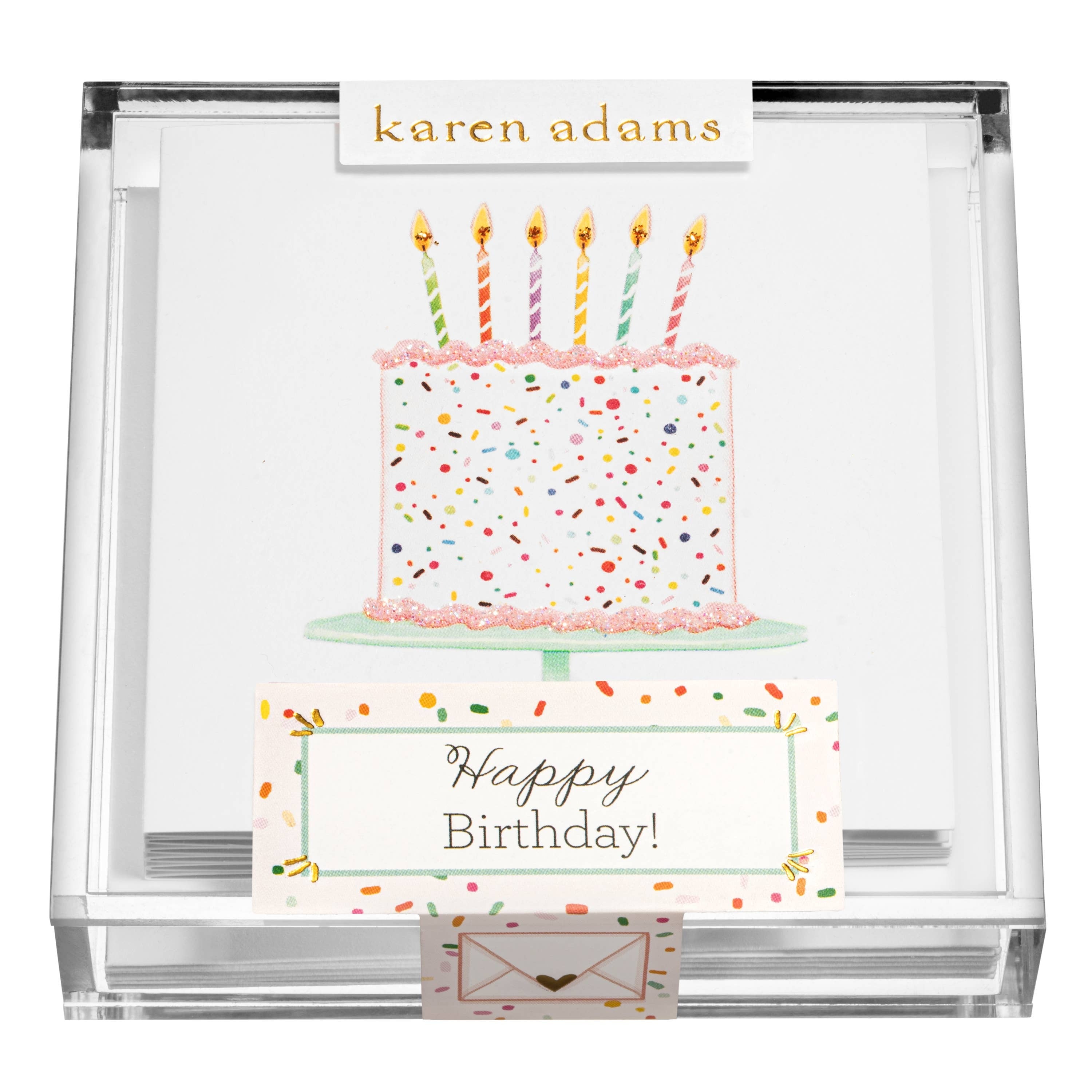 Happy Birthday Cake Acrylic Box