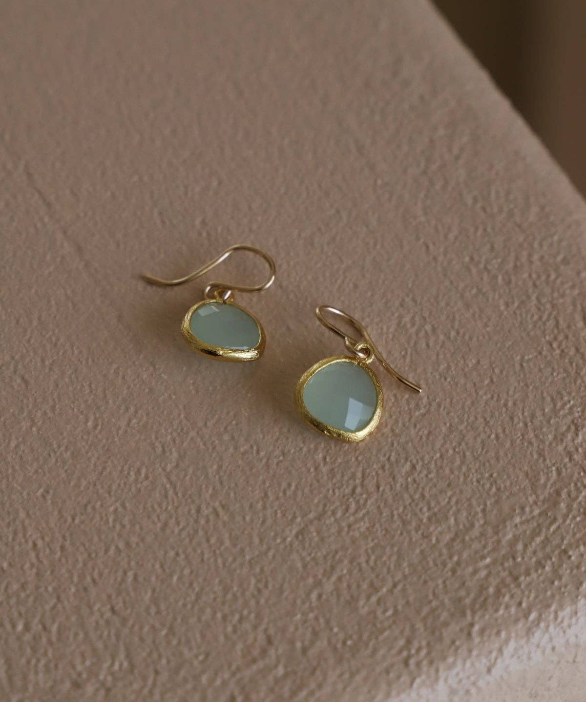 Alice Blue Bezel Earrings