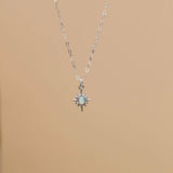 Silver Opal Star Necklace