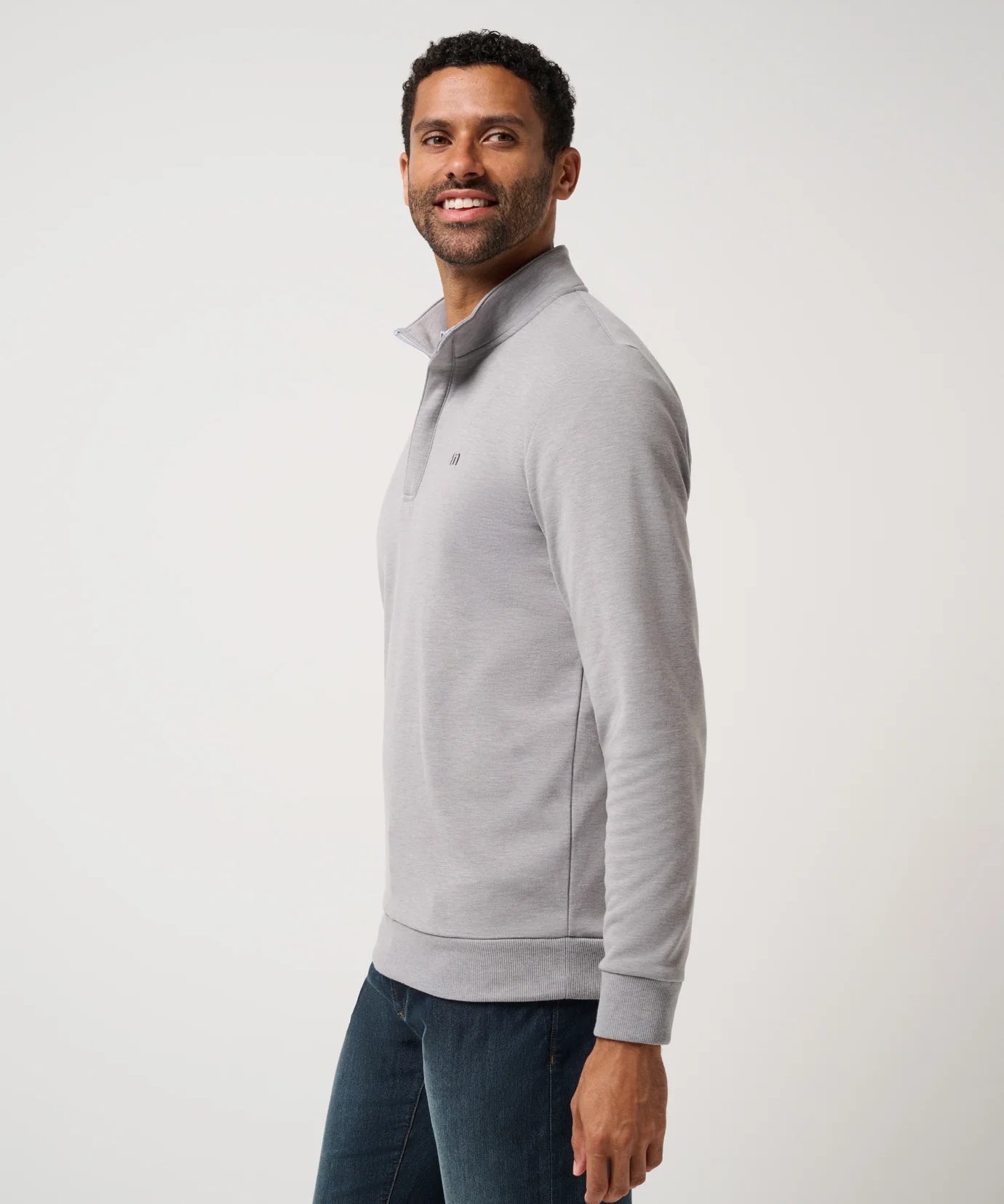 Cloud Quarter Zip 2.0 : Heathered Medium Grey