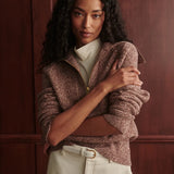 Sherida Half-Zip Knit Sweater | Gingerbread Fleck