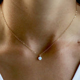 Opal Drop Necklace : Gold