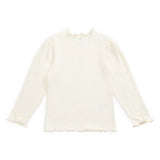 Organic Cotton Pointelle Eliane Top - Parchment
