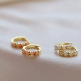 Opalite Huggies: Gold