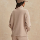 Arlene Zip-Through Sweat in Mushroom