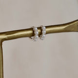 Mini Pear Hoops : Silver