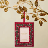 Holiday Vines Embroidered Picture Frame Ornament