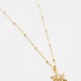Opal Starburst Necklace : Gold, 18"