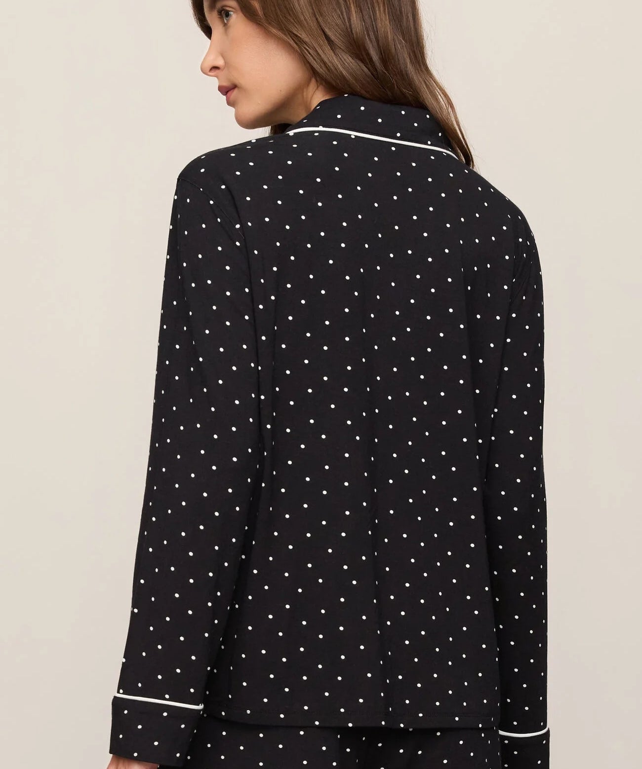 Luxe Dot PJ Top Black