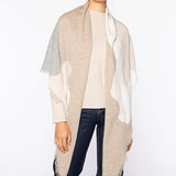 Cashmere Intarsia Fringe Wrap