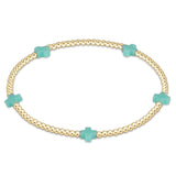 Signature Cross small 2mm Gold Bracelet : Mint