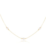 17" choker simplicity chain gold - pearl 4mm