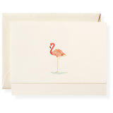 Beach Flamingo Individual Notecard