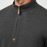 Cloud Quarter Zip : Heathered Black