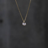 Shay Bezel Necklace : Gold